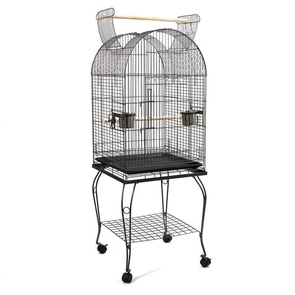 Medium Rounded Iron Bird Cage with Stand