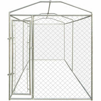 3.8 x 1.9m Steel Dog Enclosure with Roof