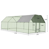 5.7 x 2.8 x 1.95m Steel Dog Enclosure with (Flat Roof)