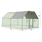 3.8 x 2.8 x 1.95m Steel Dog Enclosure (Flat Roof)