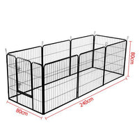8 Panel Steel Dog Enclosure (80cm High)
