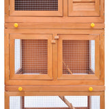 Large Three Storey Hutch with Run