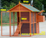 Two Storey Chicken Coop with Large Run