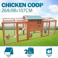 Spacious Chicken Coop and Run Combo
