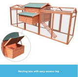 Spacious Chicken Coop and Run Combo